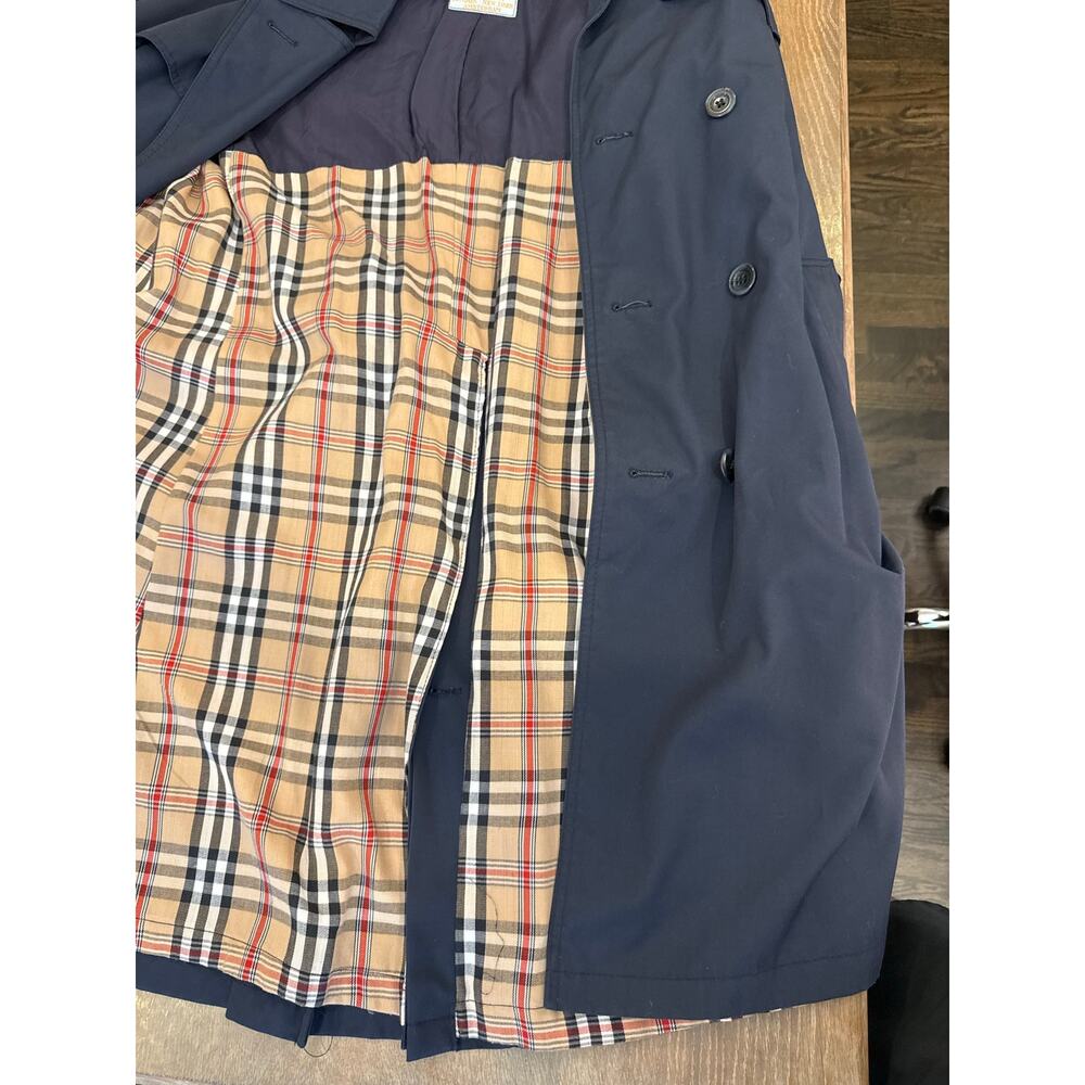 Amanda Leroi ALR Rainwear Navy Rain Coat Jacket Trench Coat US L Euro 52 - Picture 7 of 11